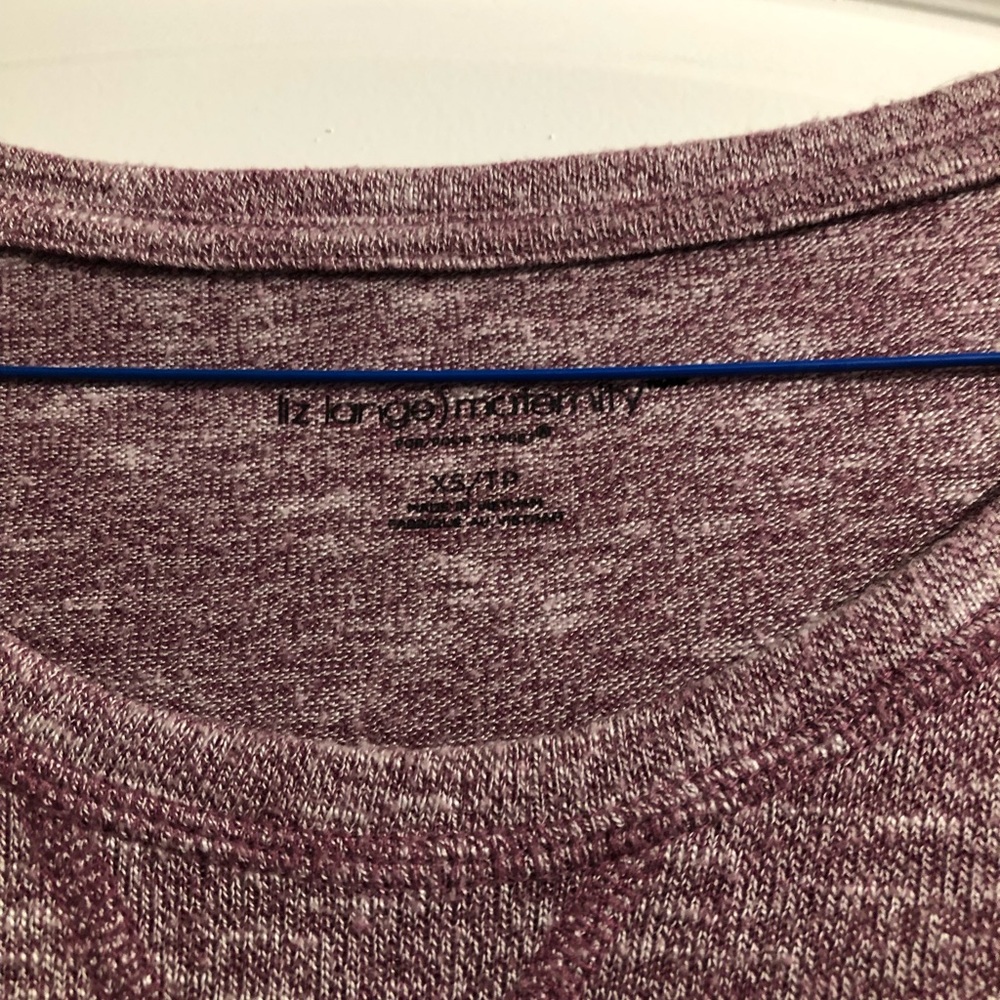Long sleeve maroon maternity shirt size XS